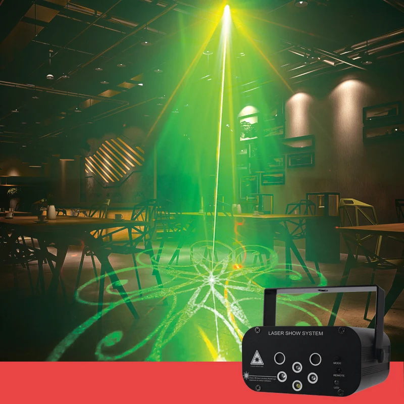 Новый 6 отверстий 64 моделей лазерные лучи лампы диско бара флэш память для