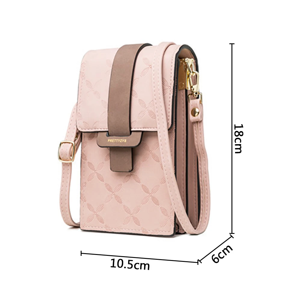 

2020 Bags For Women Wallet Plaid Leather Shoulder Straps Crossbody Bag Mobile Phone Card Holders Wallets Handbag Pockets Girls
