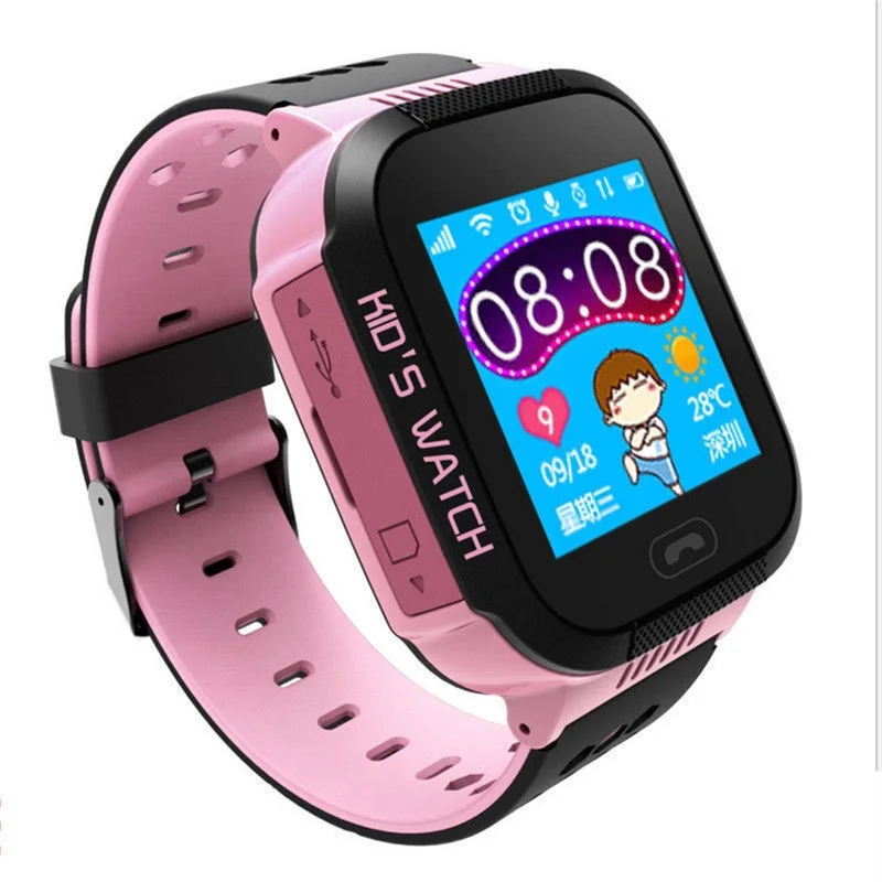 Смарт-часы Bluetooth GPS GSM локатор трекер SOS звонок фонарик для детей - купить по