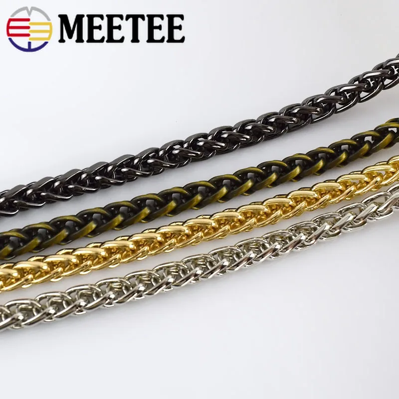 Meetee 7mm Width 120cm Metal Chain Straps Purse Bag Handbag Replacement Crossbody Strap Parts Hardware Accessories | Дом и сад