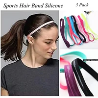 3pcs sport hairband running head band sweat anti slip elastic sweatband for women men badminton grip hair bands biking headbands