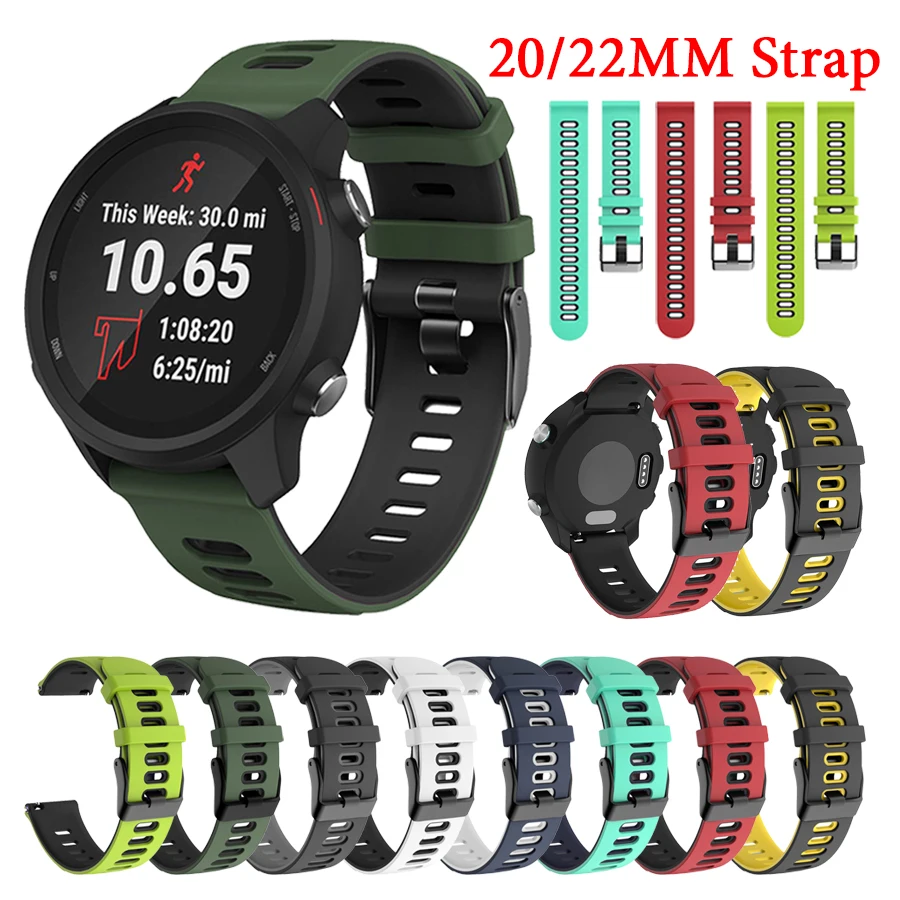 20mm 22mm Silicone Watch Band for Huami Amazfit GTR 47 42mm Samsung Galaxy watch 4 Strap Amazfit Pace/Stratos 3 2 Smart Bracelet