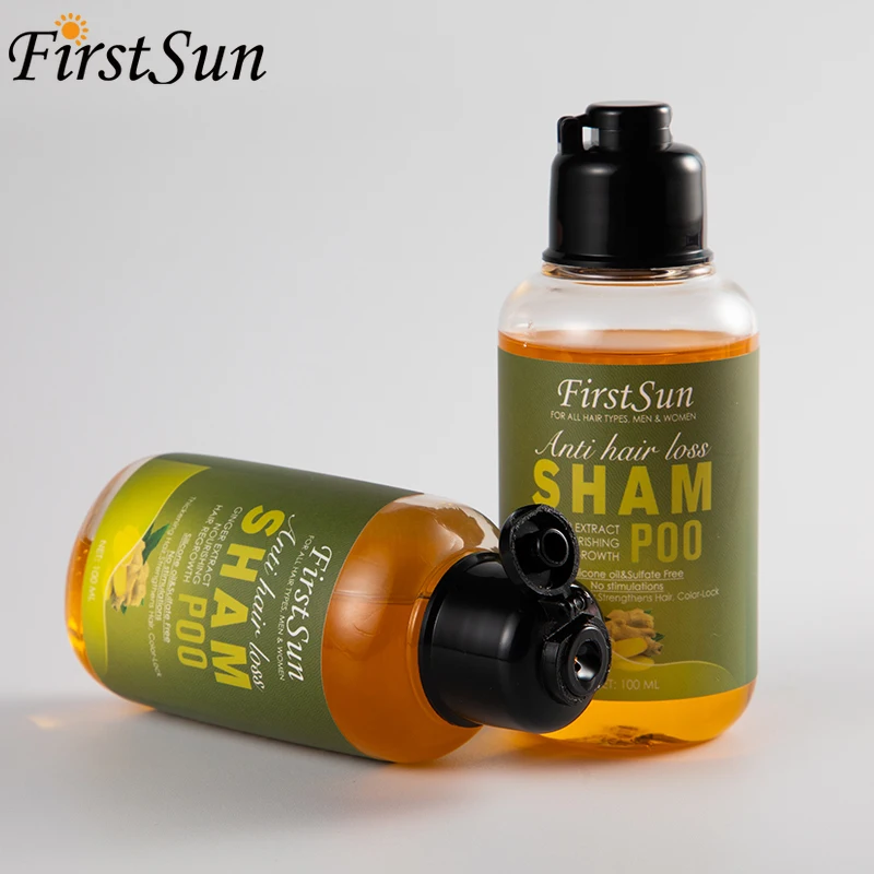 

FirstSun Anti Hair Loss Shampoo Hair Regrowth Herbal Ginger Ginseng Extract Hair Shampoo Essence Treatment Thicken Hair Shampoo