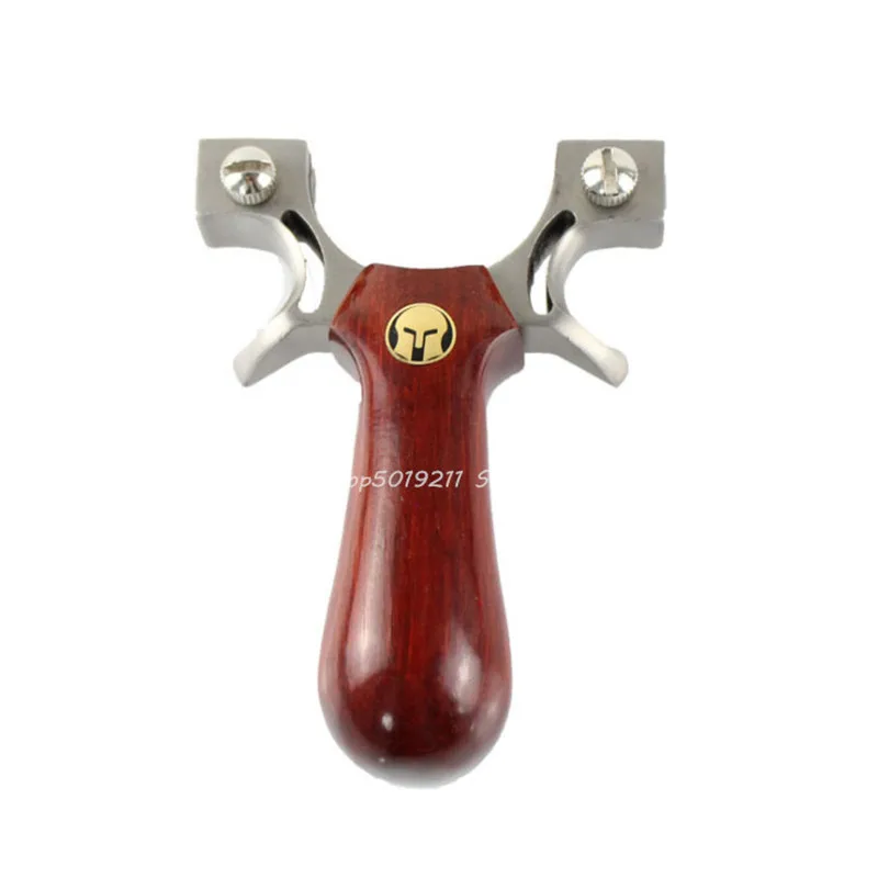

Hunting Slingshot Powerful Catapult Stainless Steel + Wood Handle with 1pcs Flat Rubber Band Outdoor Sport Shooting High Quality
