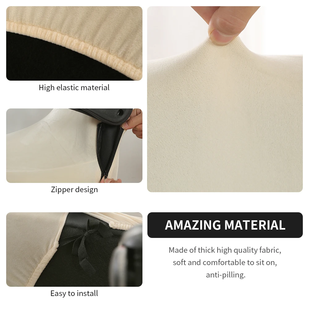 Чехол для офисного кресла однотонный чехол из спандекса эластичного 2 предмета