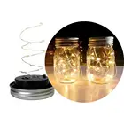 Гирлянда с крышками Мейсона на солнечной батарее, Водонепроницаемая IP65 сказочная банка с крышками, уличная лампа для внутреннего дворика, сада, Рождества, свадьбы, вечеринки