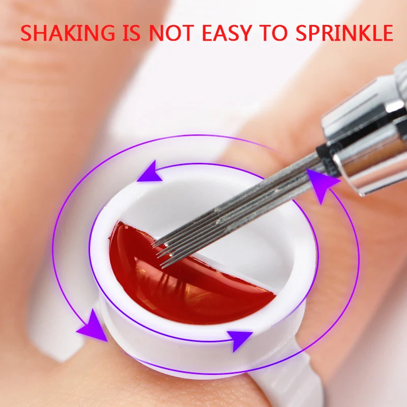 3D Eyebrow Tattoo Microblading Needle Blades set Pigment Practice Kit Tattoo Pigment Rings Permanent Makeup Pen Set Tattoo Tools
