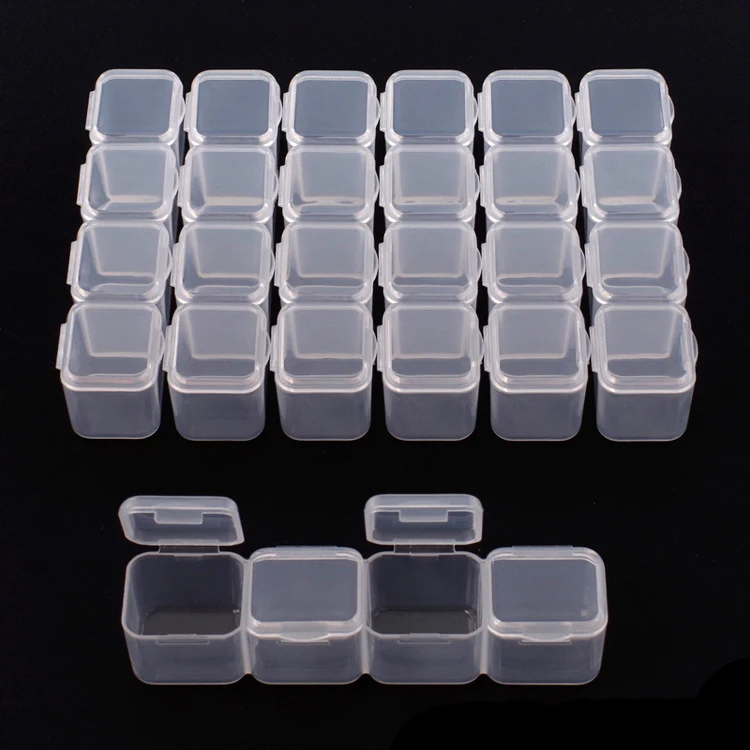 28 слотов Прозрачный Пластиковый пустой ящик для хранения маникюрные инструменты