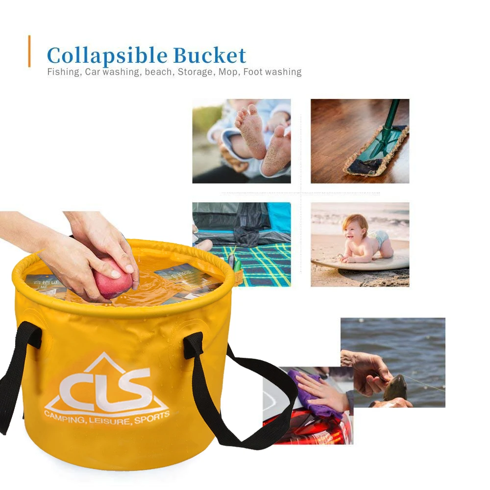 

10L Foldable Water Bucket Car Wash Camping Fishing Cleaning Bucket Products Retractable Water Bags Portable Travel Car Supplies