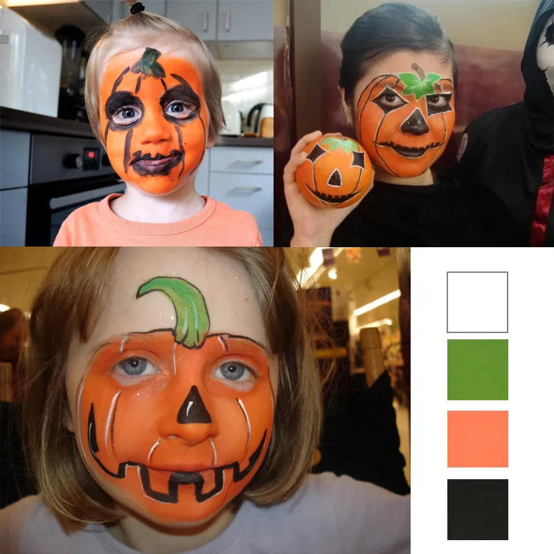 Милый Хэллоуин Тыква специальный эффект макияж Пигмент Водонепроницаемый