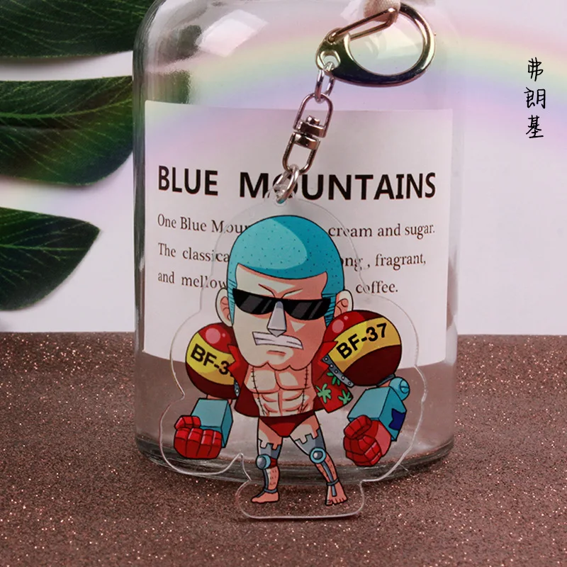 

Anime One Piece Keychain Acrylic Double-layer Sandwich Pendant Luffy Chobalo Zoro Nami Anime Character Key Chain Kids Toy Gift