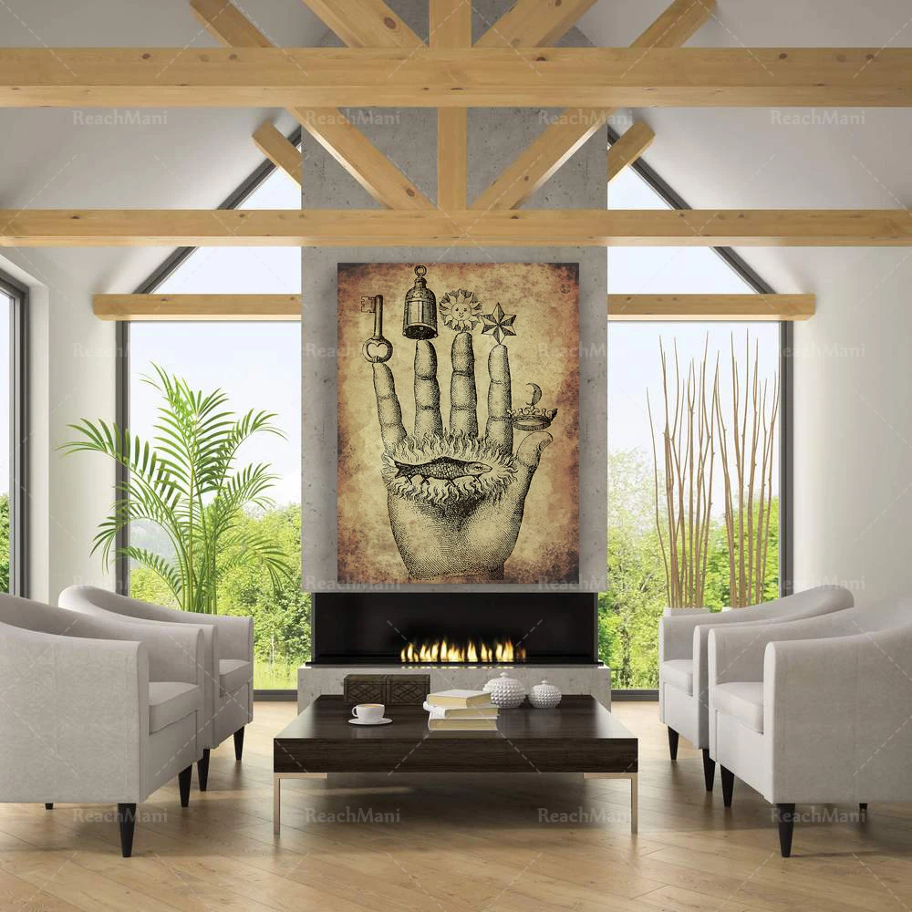 

Оккультистический постер, постер, Декор, древняя иллюстрация, волшебное украшение,