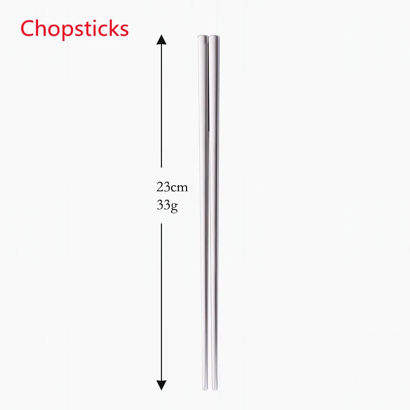 

Stainless Steel Cutlery Silver Chopsticks Dinnerware Kitchen Fork Knife Spoon Utensils Dinner Service Creative Travel Tableware