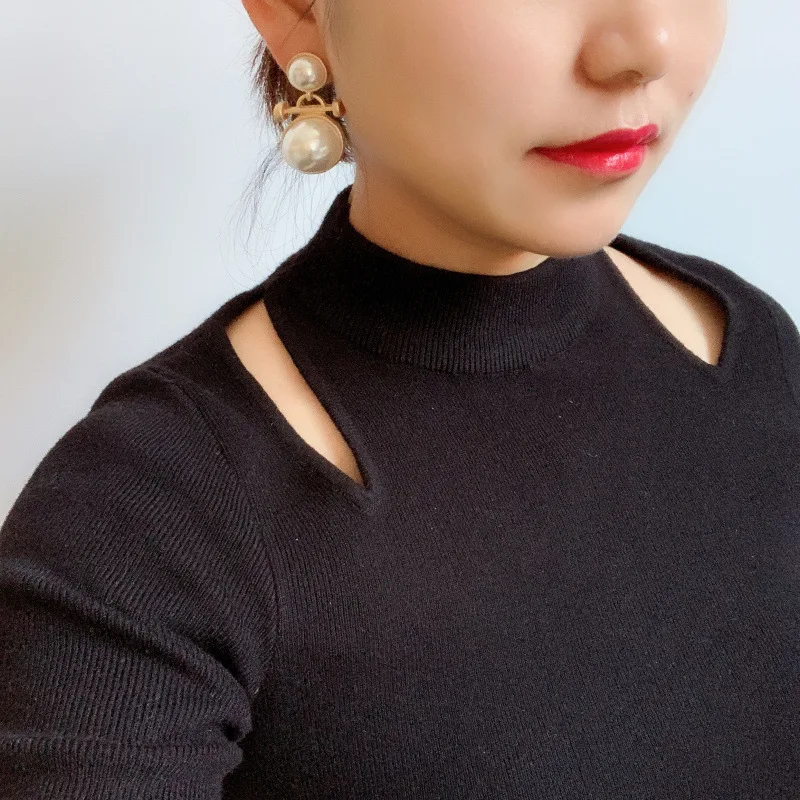 

1pair Irregular Baroque Pearl Unique Tassel Earring 2021 Vintage Silver Ear Dangle Drop Studs Female Retro Party Wedding Jewelry