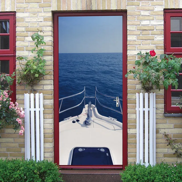 Настенные наклейки сделай сам креативные ПВХ обои дверные самоклеящийся принт