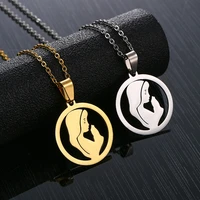 fashion stainless steel virgin mary necklace catholicism belief jewelry long chain hip hop jewelry for men women party gifts