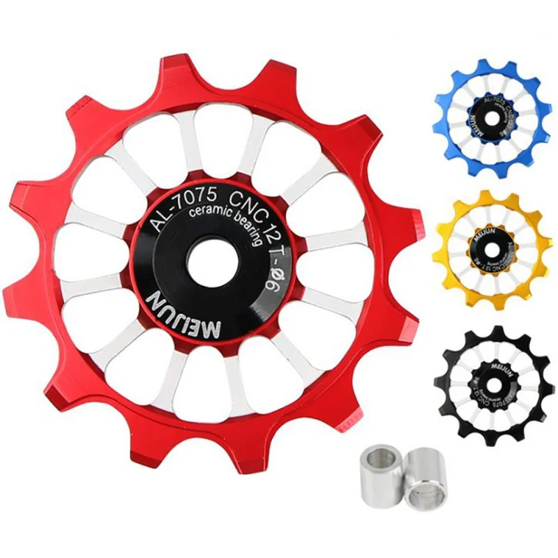 

Useful Bike Rear Wheel Ceramic Pulley Bicycle Parts 12T Mountain Road Bicycle Guide Wheel