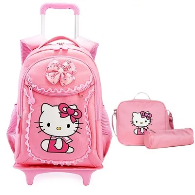 Детские школьные сумки hello kitty, Детские рюкзаки, чемодан на колесиках для девочек, рюкзак Mochila Infantil Bolsas Zaini Scuola