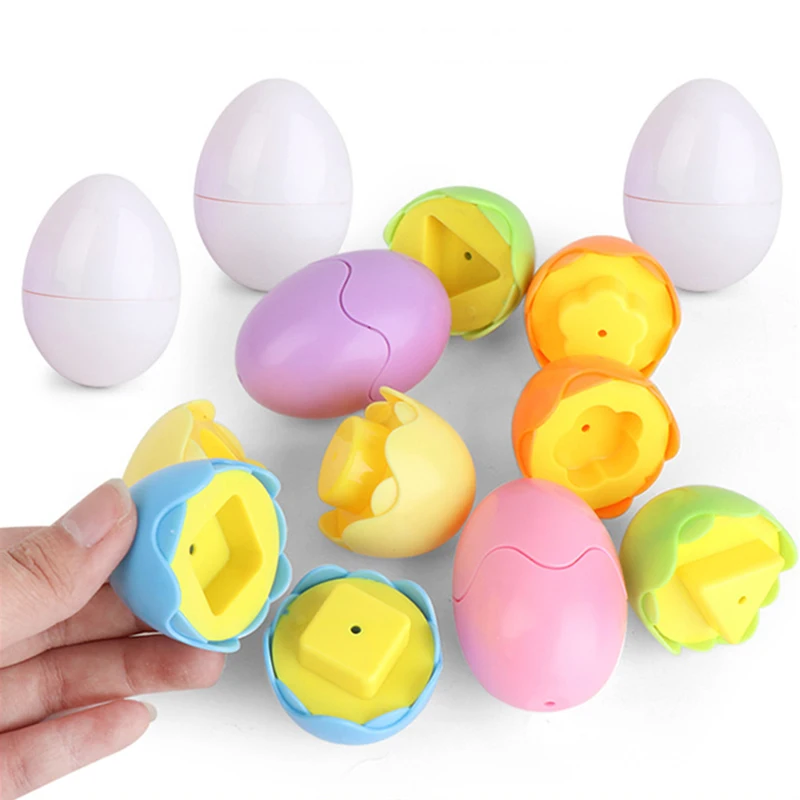 6pcs/set Smart Eggs Montessori 3D Puzzle Shape Matching Math Toys Educational Game Roe For Kids Child | Игрушки и хобби