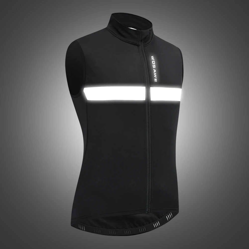 WOSAWE мужской зимний флисовый жилет для велоспорта ветрозащитный