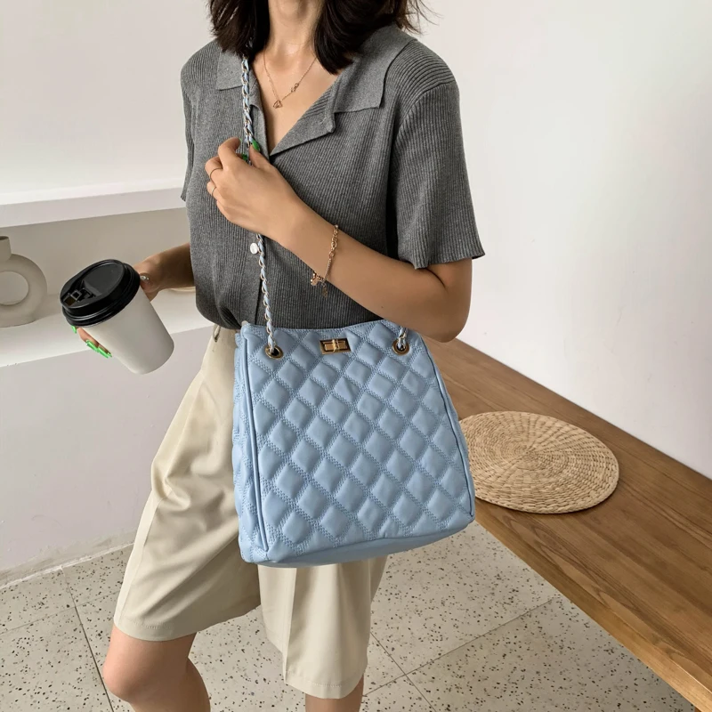 Вместительная женская сумка DikizFly на цепочке роскошные дорожные кожаные дамские