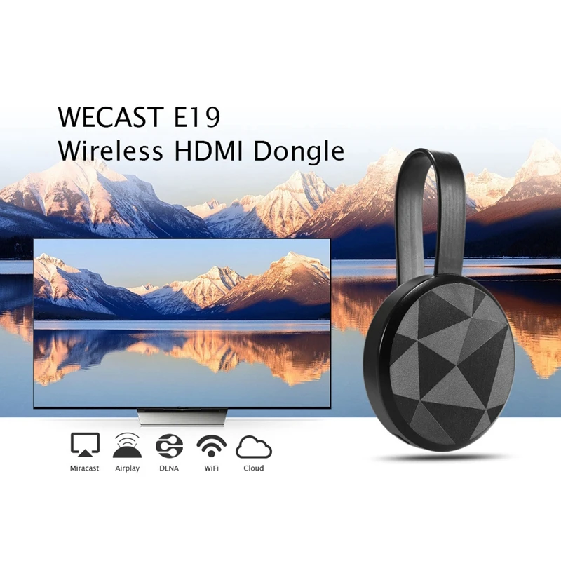 Wecast E19 1080P беспроводной ТВ Стик Hdmi Dongle Rk3036 Дисплей приемник Поддержка H.265 Miracast Airplay