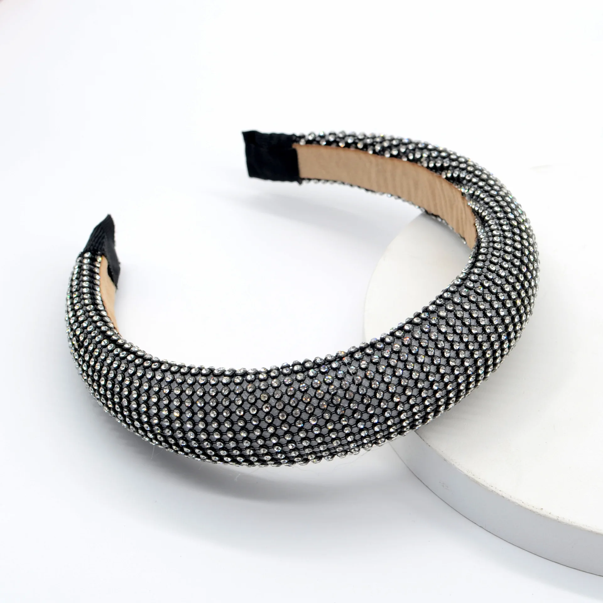 

Женский широкий обруч для волос, многоцветный обруч для волос с кристаллами и бусинами ручной работы, аксессуар для волос в стиле барокко, свадебный аксессуар для волос