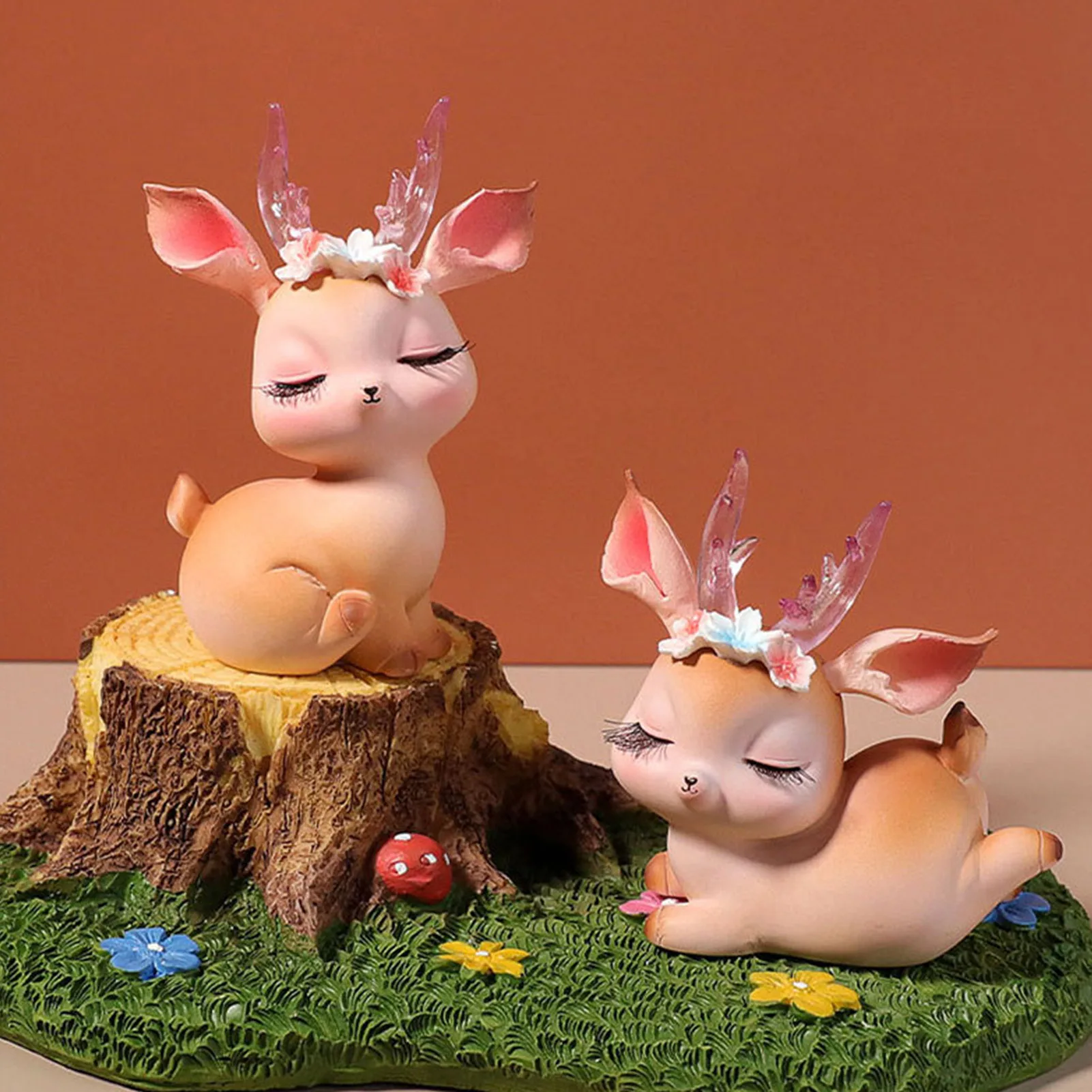 

Desktop Fawn Statue Room Decor Animal Sculpture Shelf Decor Modern Resin Miniature Figurines Home Decoration Accessories custody