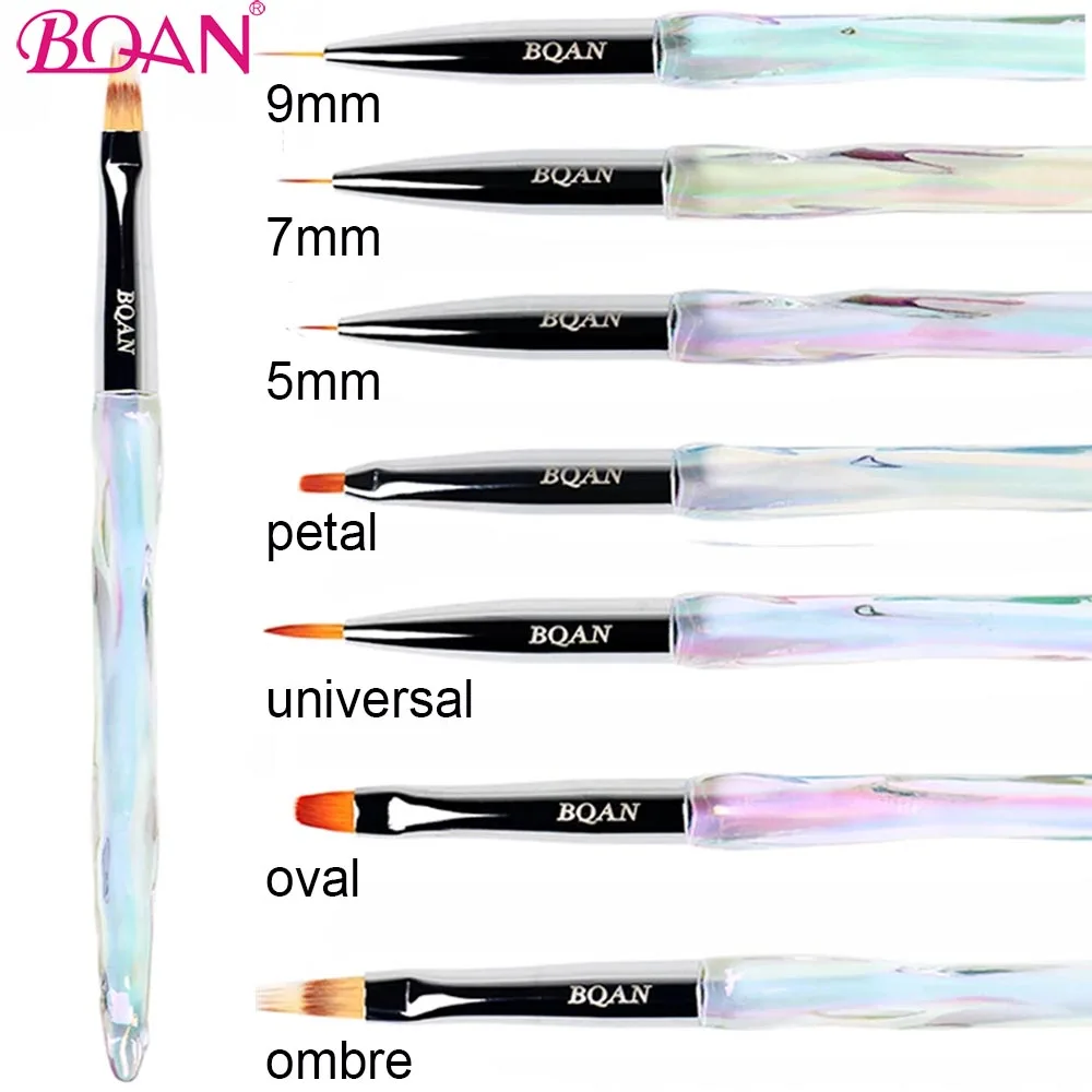 

BQAN New Transparent Diamond Gradient Nail Brush Nail Art Brush Line Painting Brushes Crystal Acrylic Thin Liner Drawing Pen
