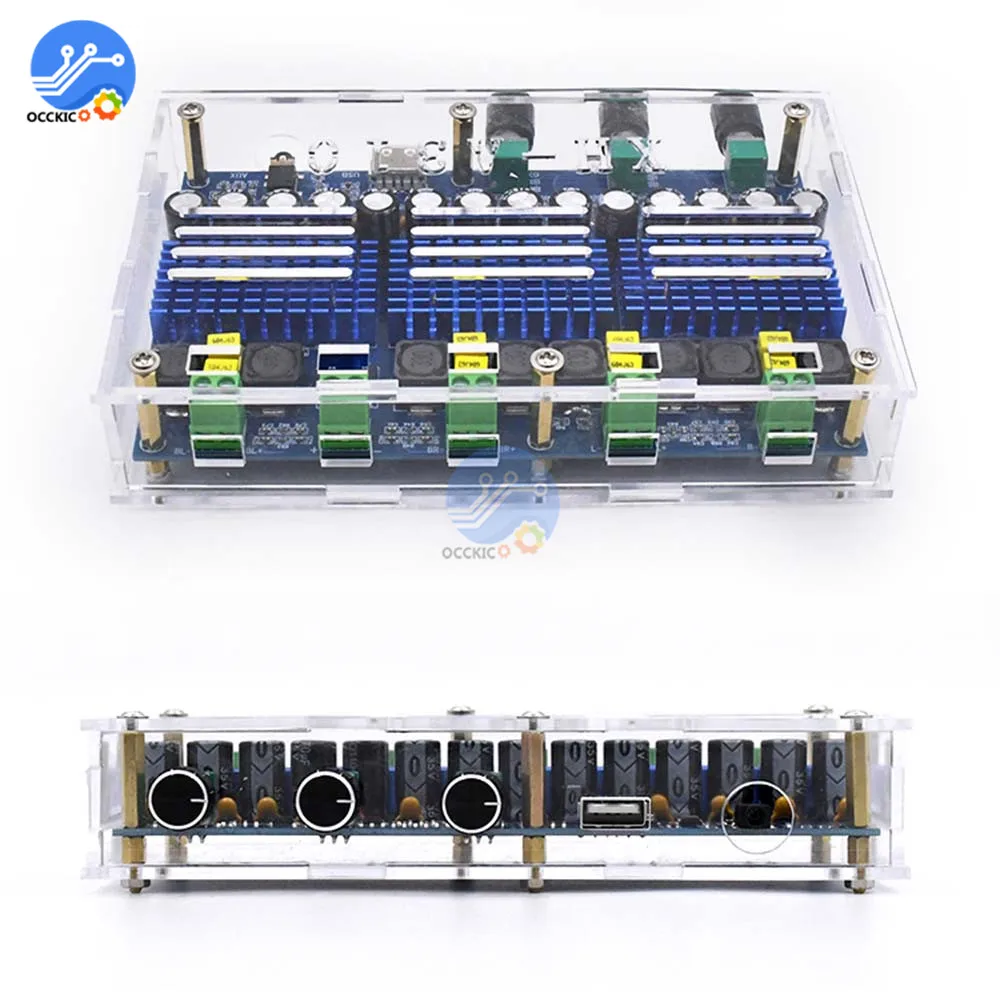 XH A310 Bluetooth 5 0 усилитель доска TPA3116 аудио 50Wx2 + 100Wx2 4 канальный цифровой Мощность
