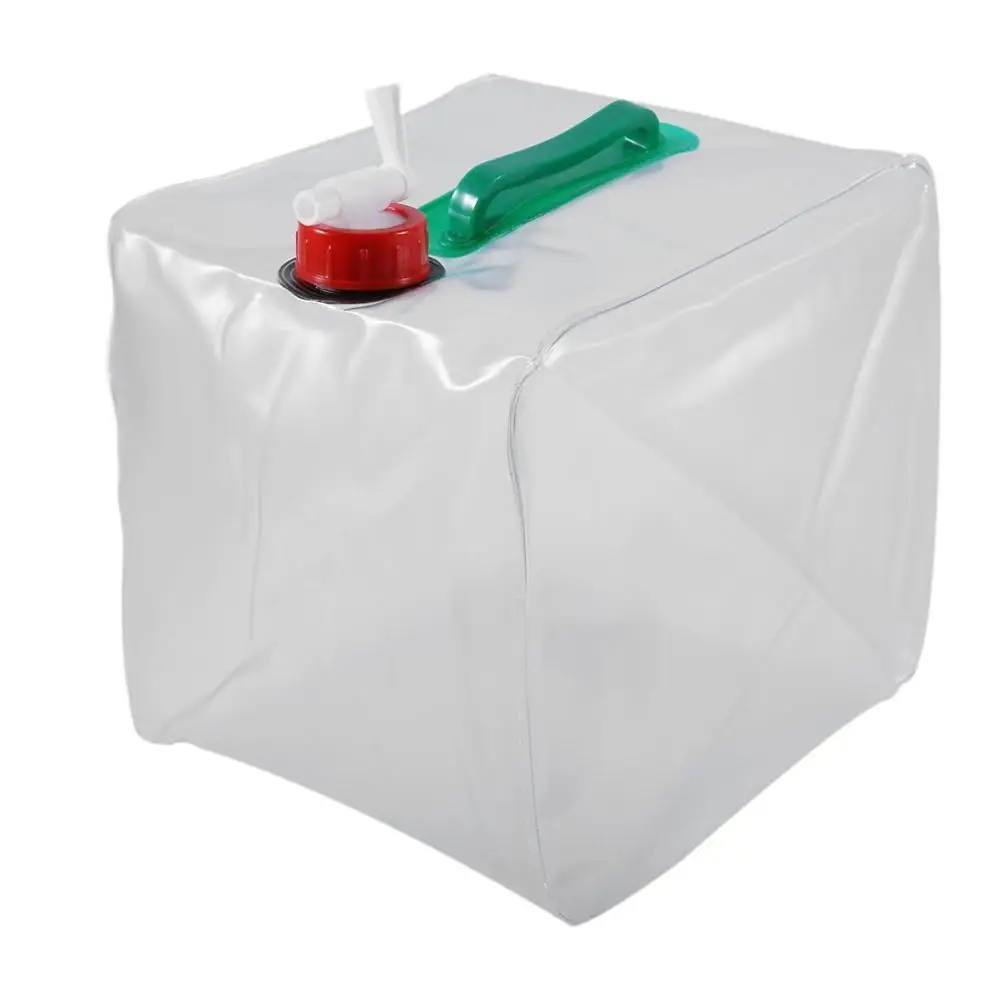 

Transparent Plastic Folding Water Bottle Outdoor Camping Folding Bucket Water Bag Large Capacity PVC Drinking Water Bag