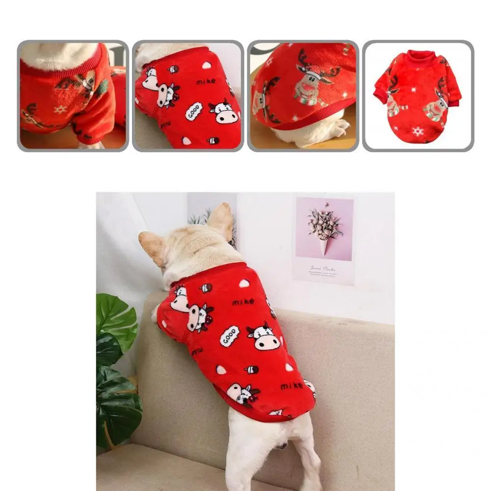 

Mild to Skin Durable Cute Dogs Short Sleeve Tops Clothing Long-lasting Pet Apparel Adorable for Autumn