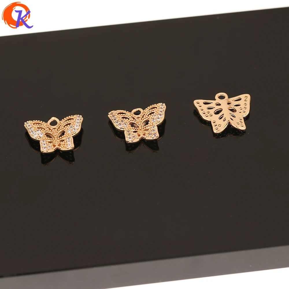 

Cordial Design 50Pcs 12*14MM DIY Jewelry Making/Earring Findings/Pendant/Butterfly Shape/Jewelry Accessories/Hand Made/CZ Charms