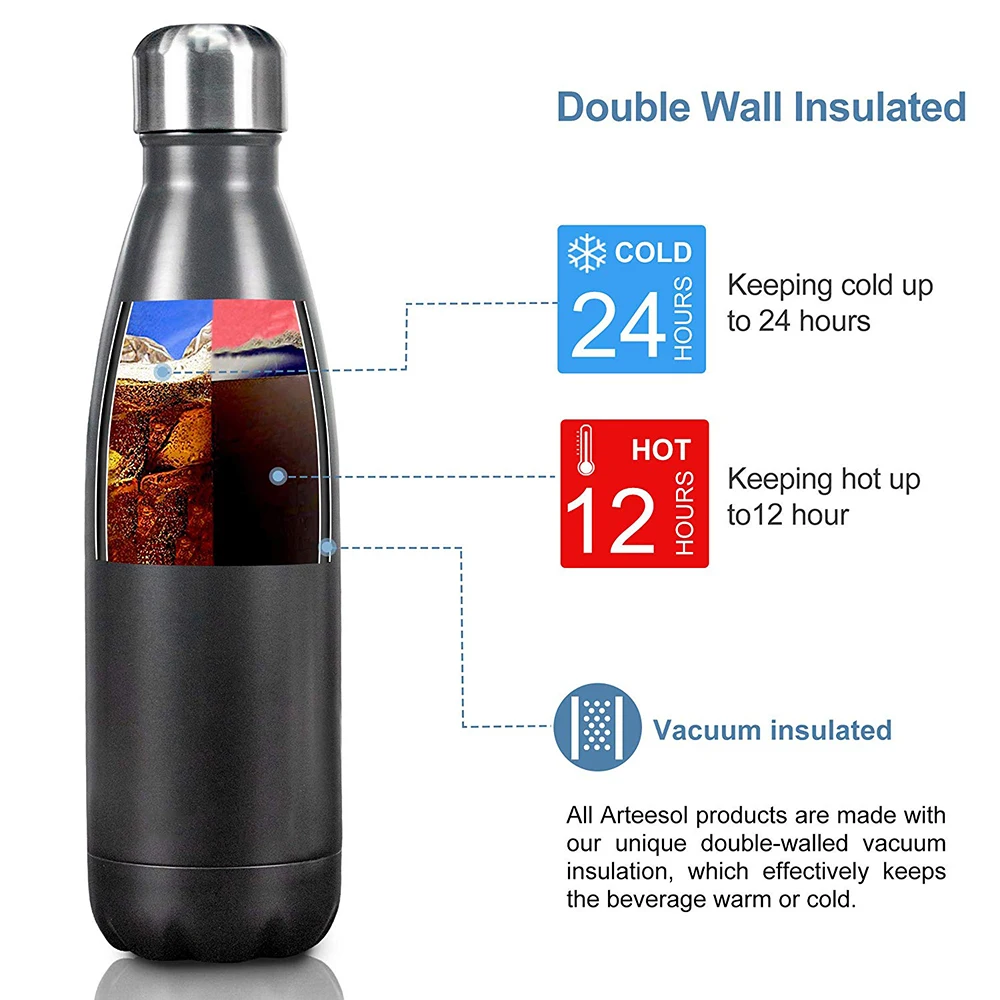 500 мл бутылка термо-Кола-Форма Бутылка Хранитель герметичные изолированные