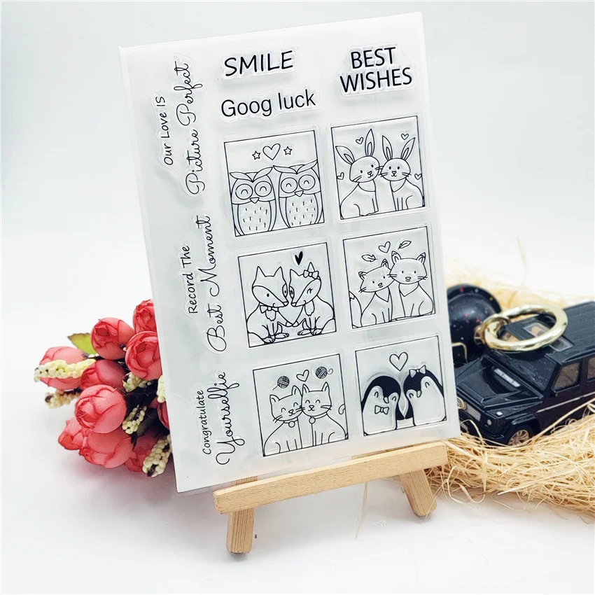 11*16 см горячая распродажа прозрачные штампы для животных/силиконовые уплотнения