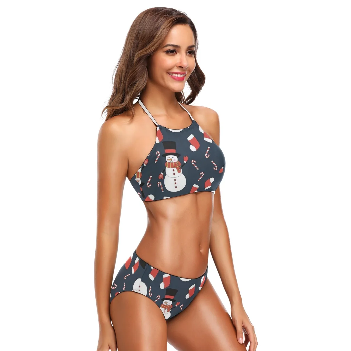 

Luren Bikini 2021 New Sexy Cartoon Split Low Waist Swimsuit Swimsuit Women 2 Pieces Swimwear Bathing Suit