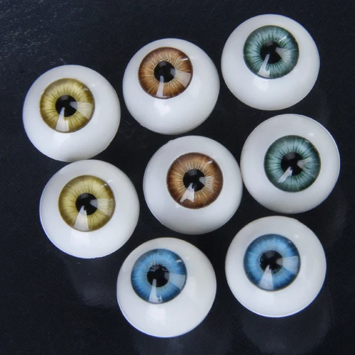 

8pcs 14mm Round Acrylic Colorful Eyes Eyeballs for Doll Bear DIY Accs