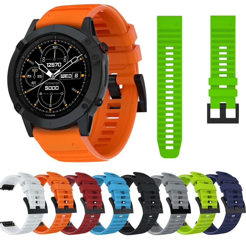 

QuickFit 22mm Watchband For Garmin Fenix 6 6Pro 5 5Plus forerunner 935 945 Silicone Band Watch Easyfit Wrist Strap Correa