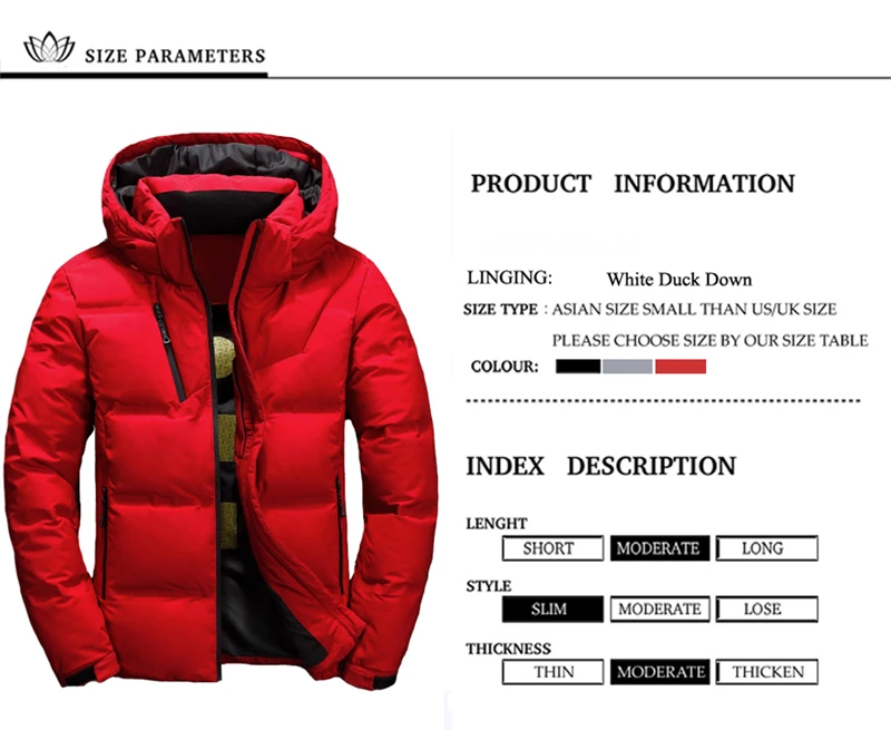 90% Duck Down Jacket Men Hooded Windproof Coats Winter Male Thick Warm Clothing Mens Outerwear Casual Down Coat