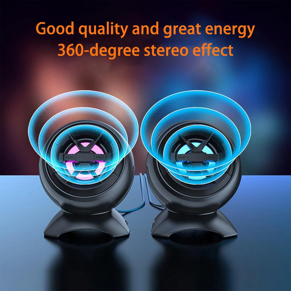 USB Wired Computer Speakers Deep Bass Sound Box Speaker For PC Laptop Powerful Subwoofer Desktop Portable Mini | Электроника