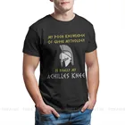 Мужские футболки с рисунком греческой мифологии Арес, древние фольклорные футболки для мужчин, Ахиллес, до колена, с графическим рисунком, с круглым вырезом, хлопковая уличная одежда 2020