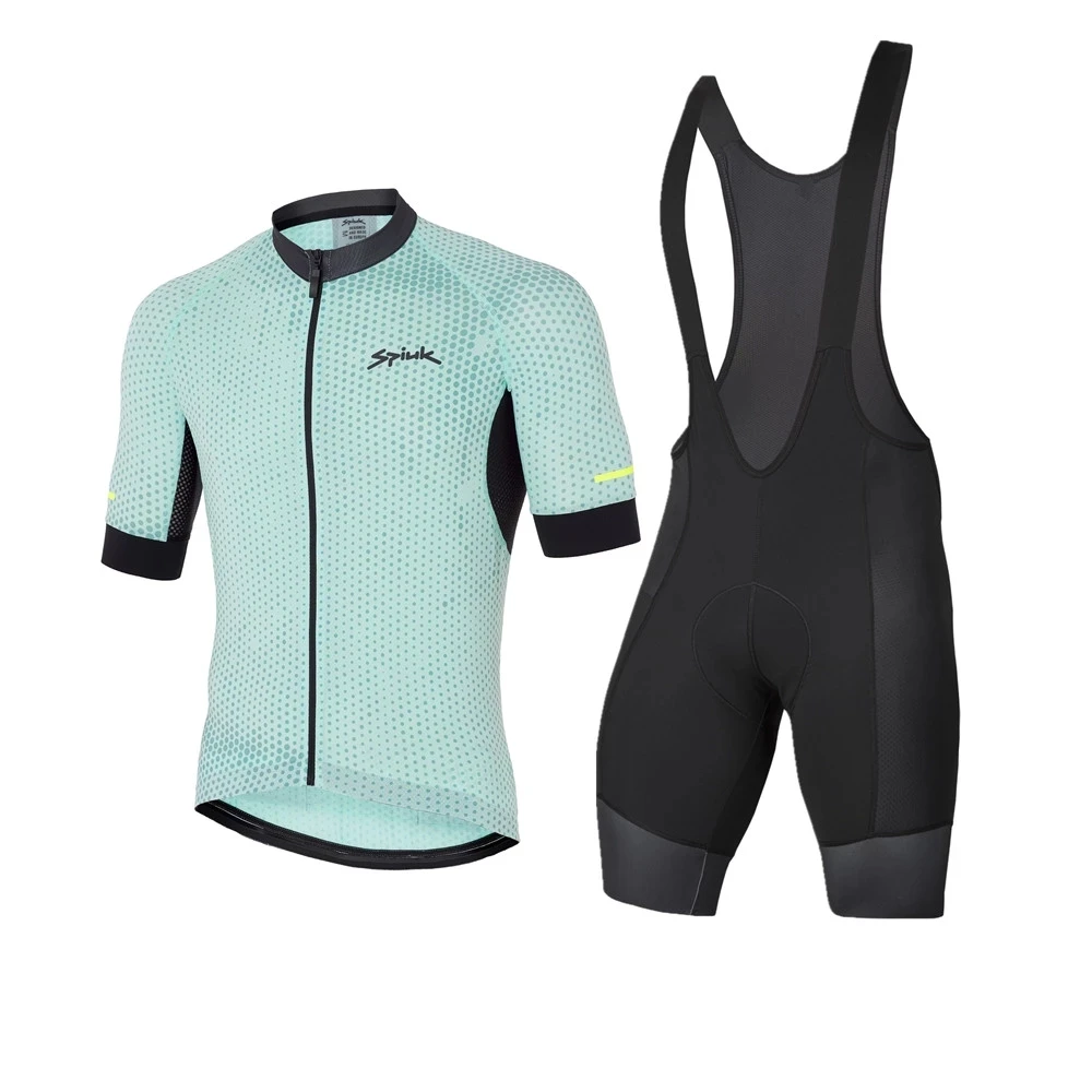 

Spiukful Pro Team Mens Cycling Jersey Set Bicycle Suit Short Sleeve Top Bib Shorts Clothes Bib Shorts MTB Ropa Ciclismo Hombre