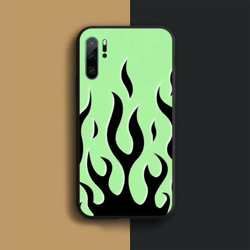 

Fashion Red Flames Fitted Phone Case For Huawei Honor nova enjoy p Y 4E 6 7 9 10 20 30 40 A y x s i view Prime LITE GN Pro plus