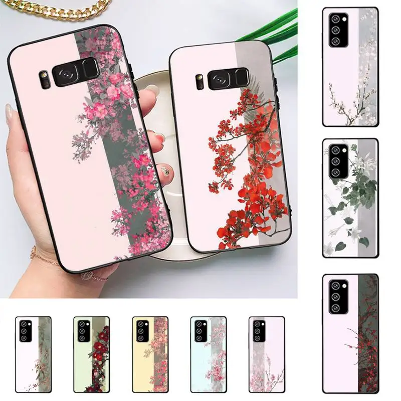 

Plum blossom Phone Case For Samsung Galaxy Note10Pro Note20ultra cover for note20 note10lite M30S Back Coque