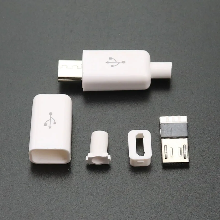 ChengHaoRan USB 2.0/Type C/Micro Male jack Charging Plug Welding USB-C Adapter 3/4 in 1 5A Large Current Connector With Case |