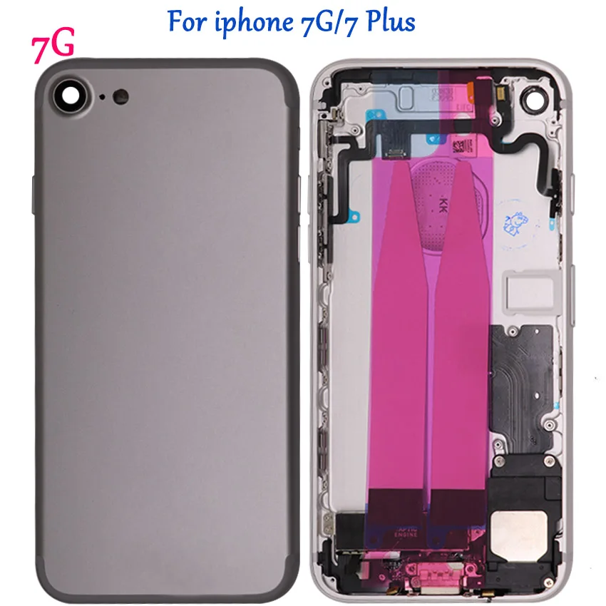Чехол с полным корпусом для iphone 7 7G 7 Plus 7 P батарея задняя крышка Дверь задняя крышка+ средняя рамка Шасси с гибким кабелем