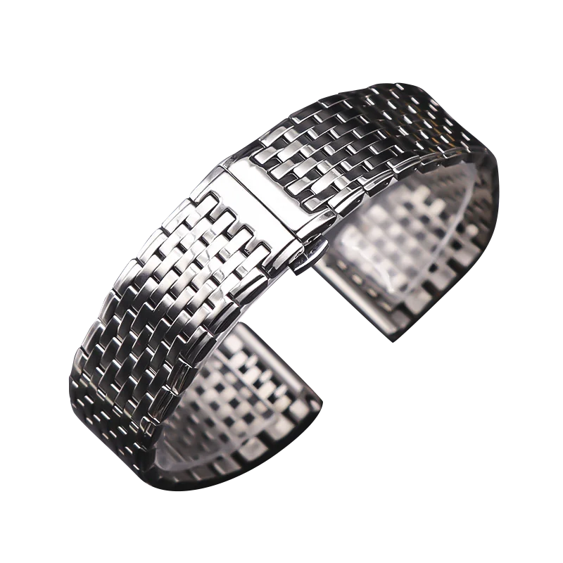 Ультратонкий ремешок из нержавеющей стали для мужчин и женщин 16 мм 18 19 20 22