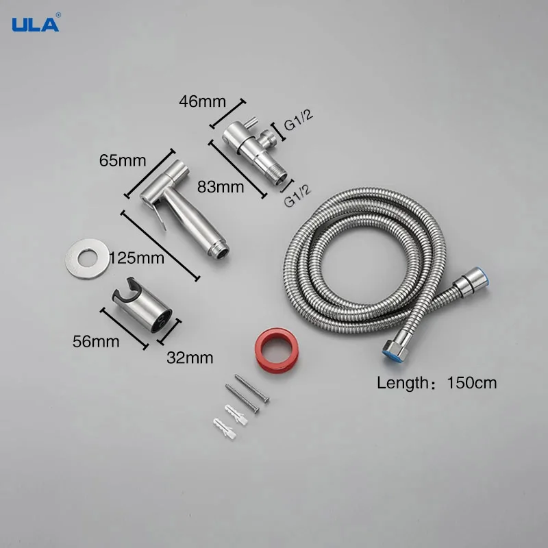 Матовый Портативный смеситель для биде ULA кран из нержавеющей стали туалета и