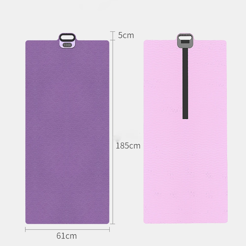 

Yoga Mat With Timing Phone holder Non-Slip Anti-Skid Sports Fitness Mat Men Women Gym Exercise Mat Indoor Pilates Yoga Pads Home