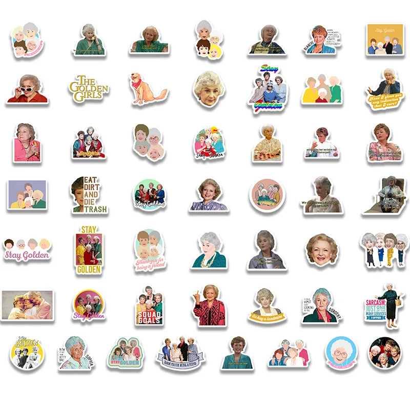 50 шт./упак. Золотой Стикеры для девочек водонепроницаемый скейтборд мотоцикл